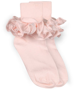 Jefferies Socks - Misty Tutu Trim Socks - Red, White & Pink