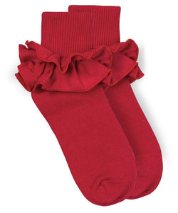 Misty Tutu Trim Socks - Red