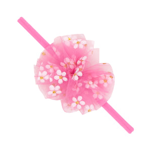 Small Tulle Flower Puff on BabyBand - Assorted