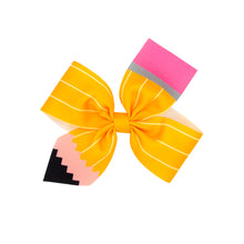 Load image into Gallery viewer, Pencil Print 2-Loop Bow - King or Medium Size
