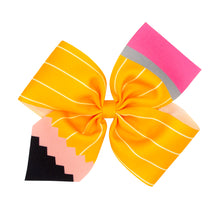 Load image into Gallery viewer, Pencil Print 2-Loop Bow - King or Medium Size
