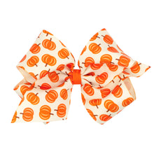 Load image into Gallery viewer, Pumpkin Printed Grosgrain Bow - King or Medium
