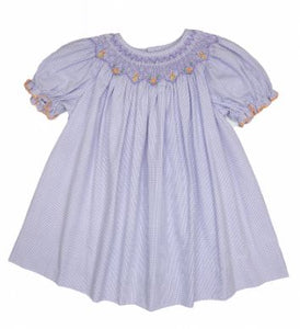 Lavender Gingham Smocked Dress