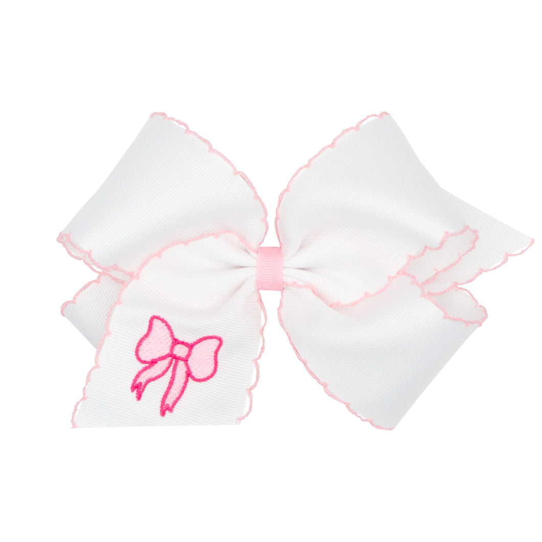 Embroidered Moonstich Hair Bow - with Hair Bow!