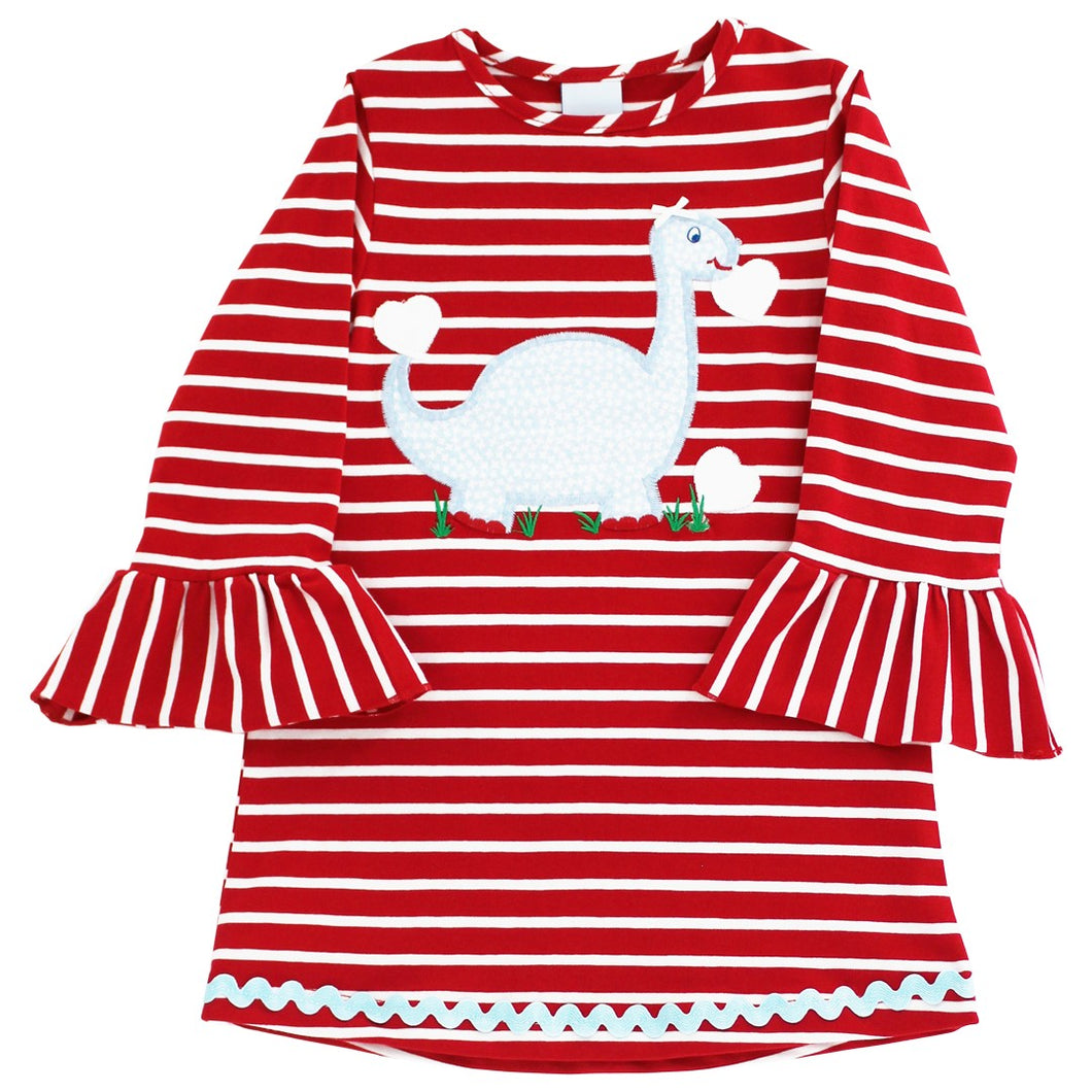 Red & White Stripe knit dress 