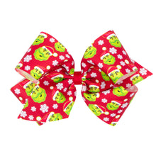 Load image into Gallery viewer, Grinch Printed Grosgrain Hair Bow

