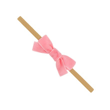 Load image into Gallery viewer, Tiny Velvet Wee Bow on Babyband - Assorted
