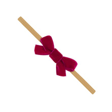 Load image into Gallery viewer, Tiny Velvet Wee Bow on Babyband - Assorted
