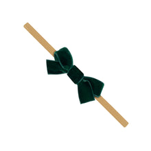 Load image into Gallery viewer, Tiny Velvet Wee Bow on Babyband - Assorted
