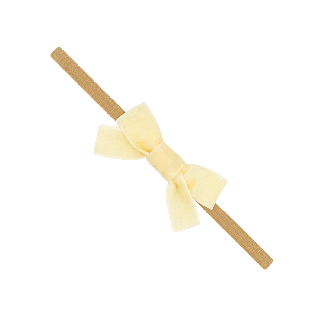 Tiny Velvet Wee Bow on Babyband - Assorted