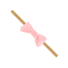 Load image into Gallery viewer, Tiny Velvet Wee Bow on Babyband - Assorted
