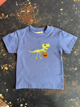 Load image into Gallery viewer, Skeleton T-Rex Halloween Bucket S/S Shirt
