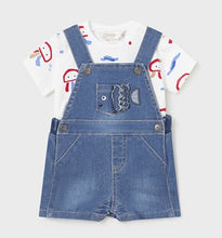 Load image into Gallery viewer, Denim Dungaree Overall Set
