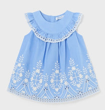 Load image into Gallery viewer, Blue Embroidered Dress
