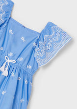 Load image into Gallery viewer, Blue &amp; White Embroidered Dress
