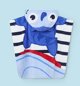 Blue Monster Hooded Towel