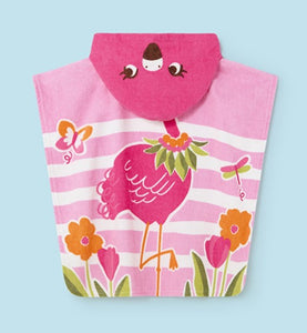 Magenta Flamingo Hooded Towel