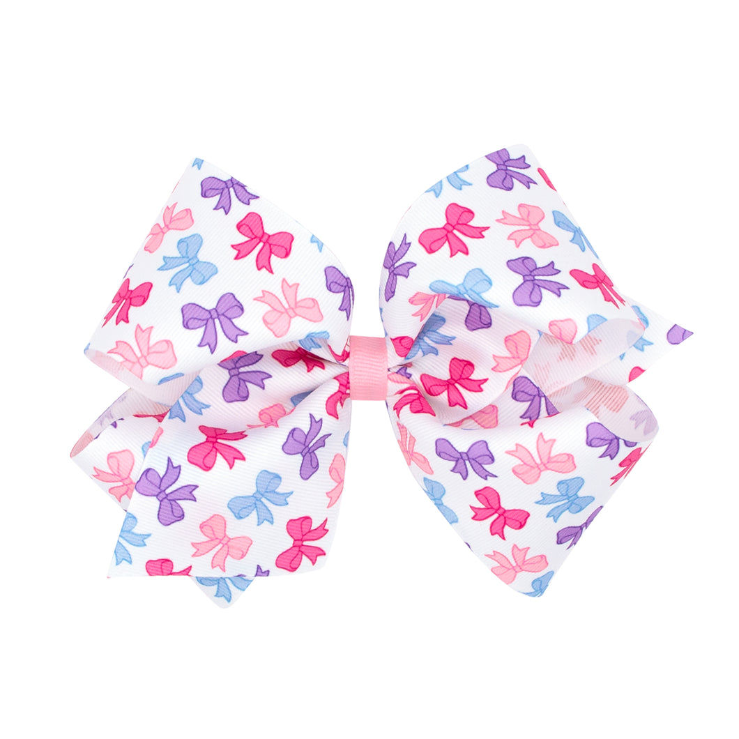Hair Bow Printed Grosgrain Hair Bow - Multi