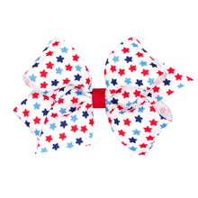 Load image into Gallery viewer, Patriotic Print Grosgrain Bows - King
