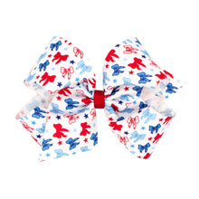Load image into Gallery viewer, Patriotic Print Grosgrain Bows - King
