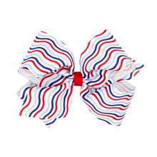 Load image into Gallery viewer, Patriotic Print Grosgrain Bows - King

