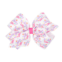 Load image into Gallery viewer, "Birthday Girl" Printed Grosgrain Hair Bows - King or Medium
