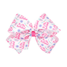 Load image into Gallery viewer, "It's My Birthday" Printed Grosgrain Hair Bows - King or Medium
