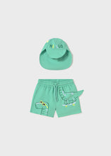 Load image into Gallery viewer, Dino Swim Shorts &amp; Hat
