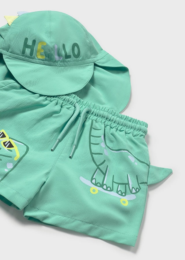 Dino Swim Trunks & Hat