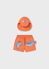Load image into Gallery viewer, Shark Swim Shorts &amp; Hat
