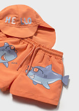 Load image into Gallery viewer, Shark Swim Shorts &amp; Hat
