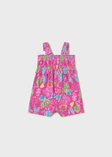 Load image into Gallery viewer, Tropical Fuchsia Smocked Romper
