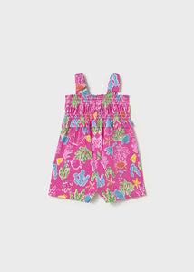 Tropical Fuchsia Smocked Romper