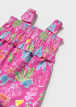 Load image into Gallery viewer, Tropical Fuchsia Smocked Romper
