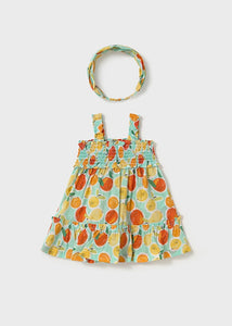 Lemon & Orange Print Sundress