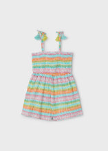 Load image into Gallery viewer, Aqua &amp; Orange Smocked Romper
