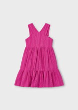 Load image into Gallery viewer, Magenta Eyelet Sundress
