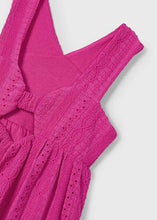 Load image into Gallery viewer, Magenta Eyelet Sundress
