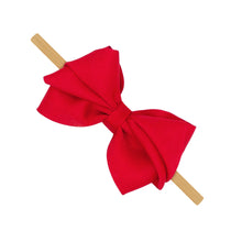 Load image into Gallery viewer, Small Pleated Grosgrain Bow on a Baby Band
