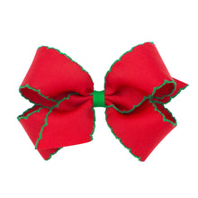 Load image into Gallery viewer, Christmas Red &amp; Green - Moonstitch Edge Bows
