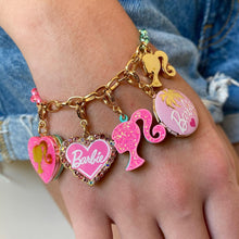 Load image into Gallery viewer, Barbie Girl Heart Charm - Gold
