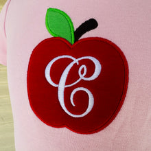 Load image into Gallery viewer, Light PInk Dress with Apple Applique - "C" Monogram Size 7
