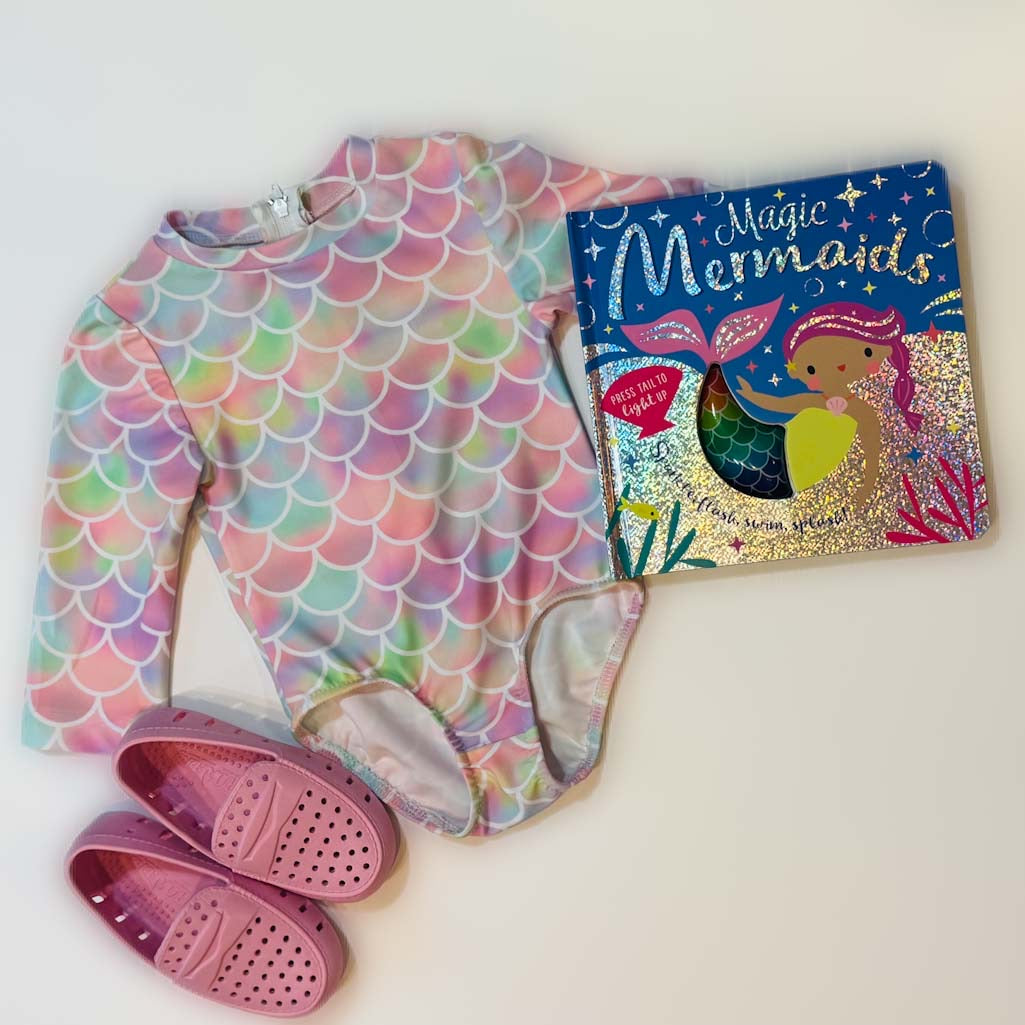 Pastel Scales Rash Guard Swimsuit