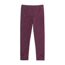 Load image into Gallery viewer, Set: Glitter Pink Horse Top &amp; Maroon Sparkle Print Leggings.
