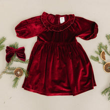 Load image into Gallery viewer, Maxine Dress - Cranberry Velvet
