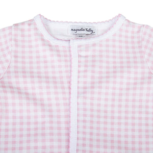 Mini Checks Pink Footie