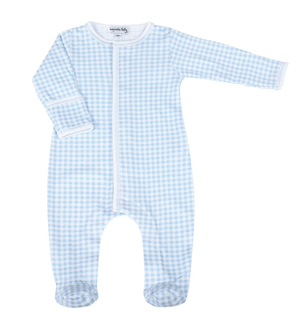 Mini Checks Blue Footie