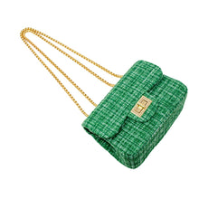 Load image into Gallery viewer, Classic Large Tweed Handbag: Green
