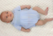 Load image into Gallery viewer, Blue Smocked Romper
