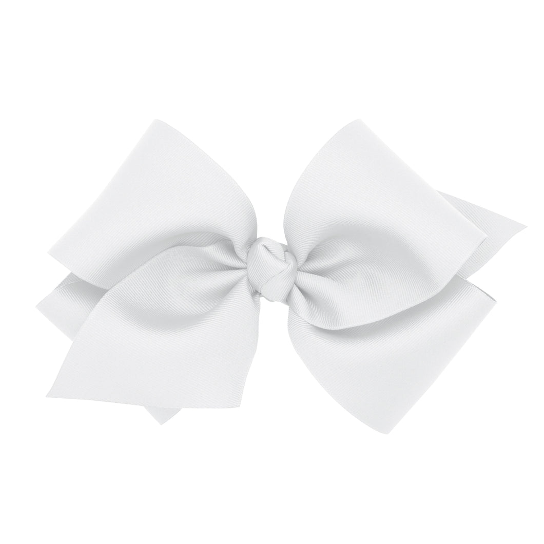 HUGE Grosgrain Hair Bow w/ Knot Wrap and French Clip